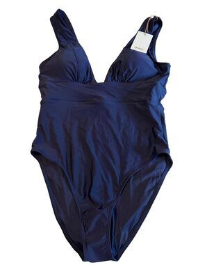 Quince NWT Women's Navy One-Piece Swimsuit Medium